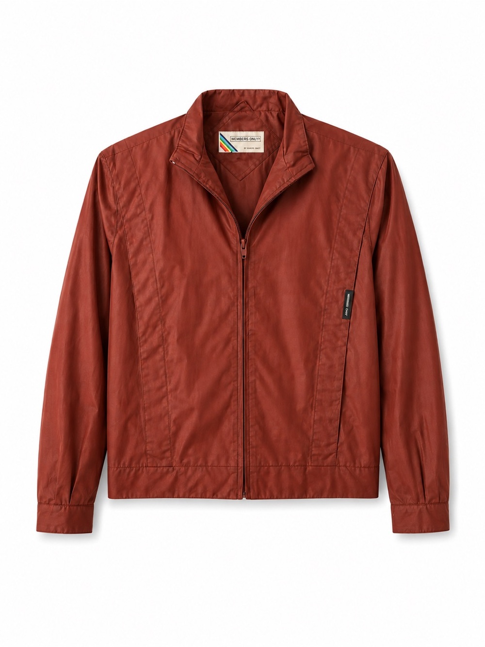 Vintage Members Only Burgundy Racer Jacket Europe Craft Hong Kong 13/14 - S